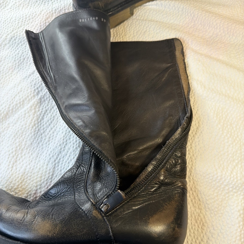 Dirk Bikkembergs archive Black Distressed Moto Boots - Picture 9 of 10